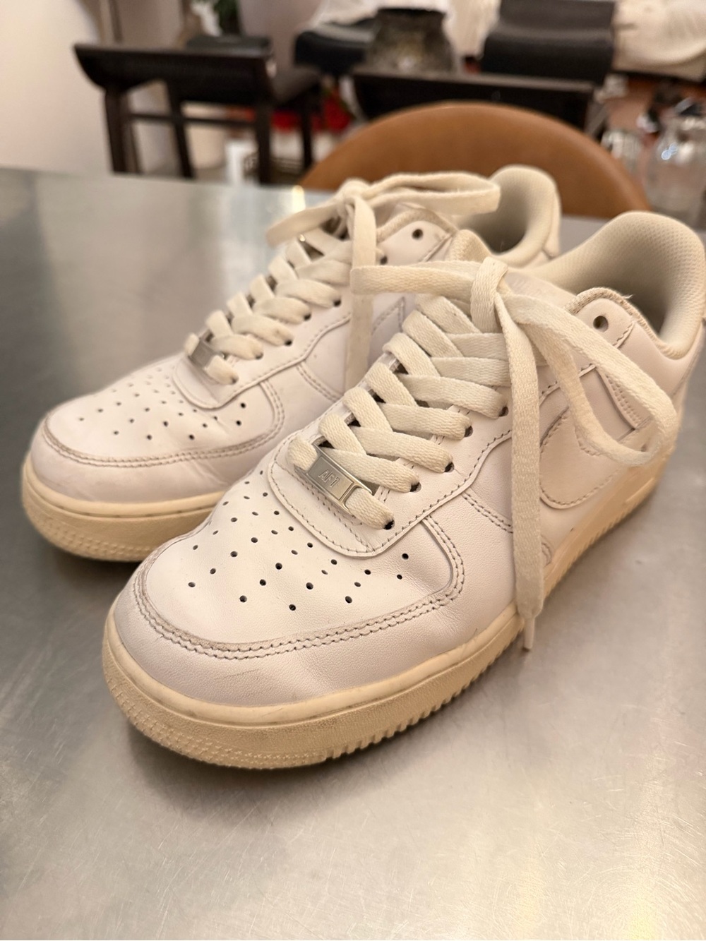 Nike Air Force 1 Off-White Low-Top Leather Sneakers
